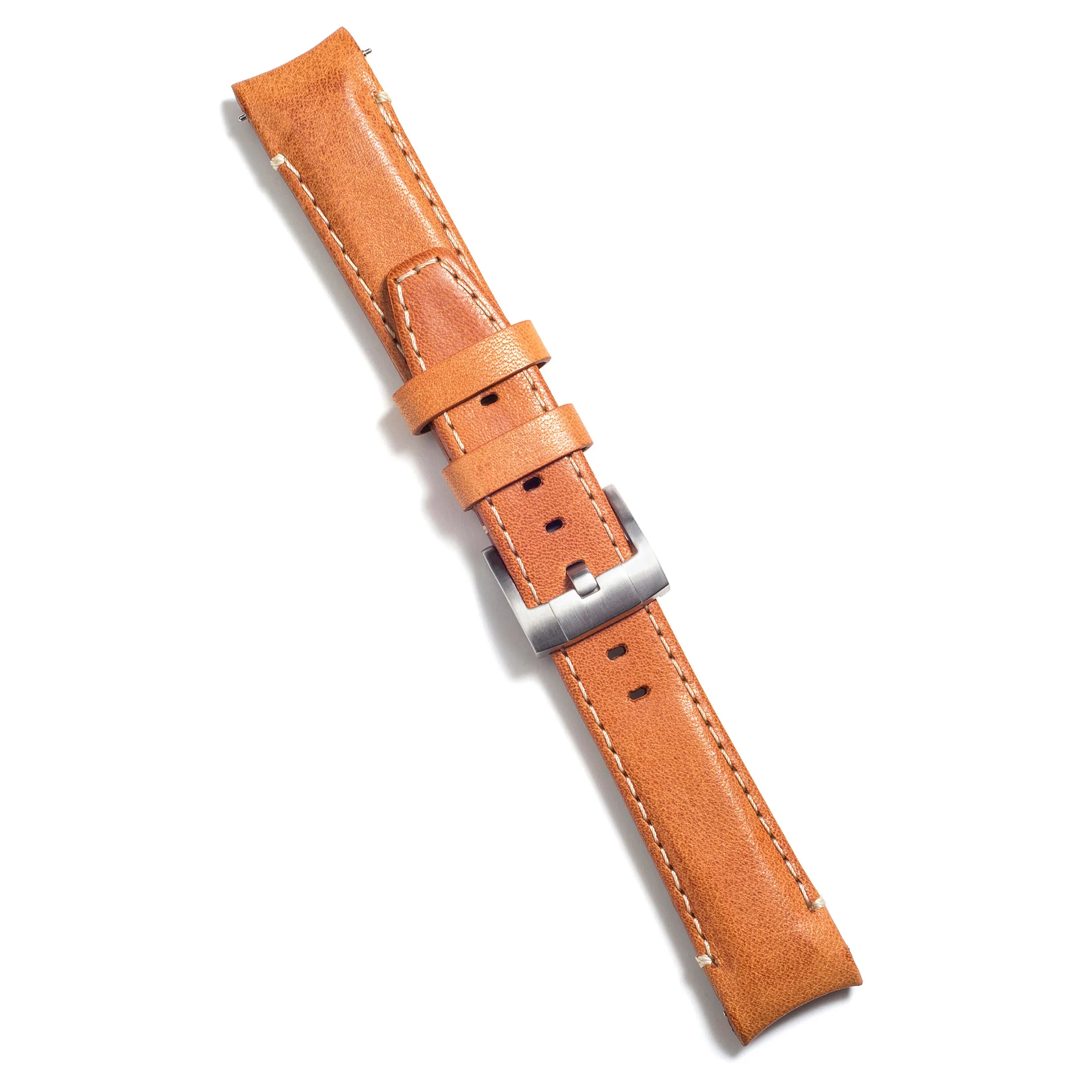 Curved End Leather Strap for Rolex Ceramic Daytona with Tang Buckle