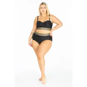 CURVY BEE HIGH WAIST SWIMSUIT