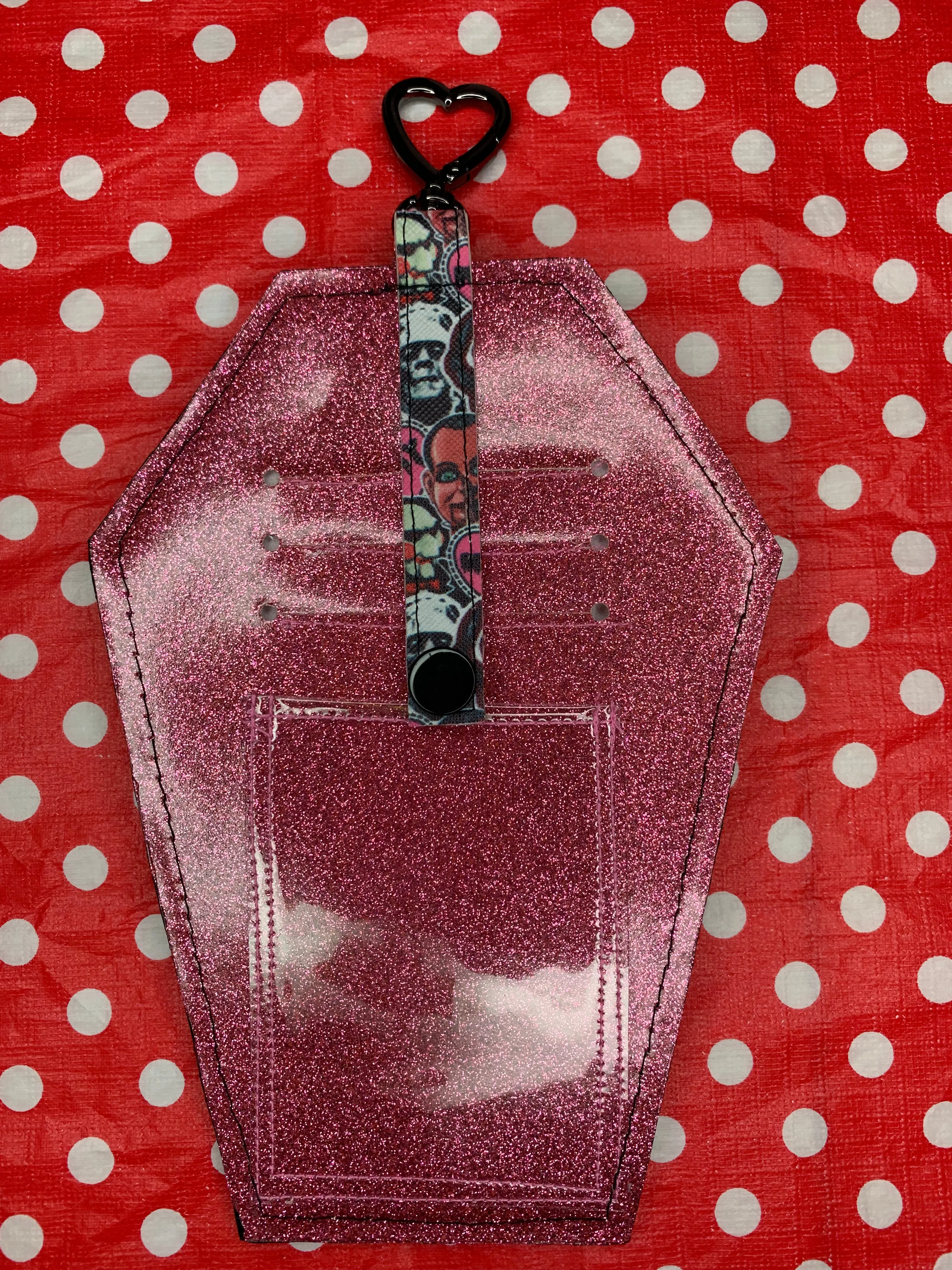 Cute horror fan art coffin card ID purse