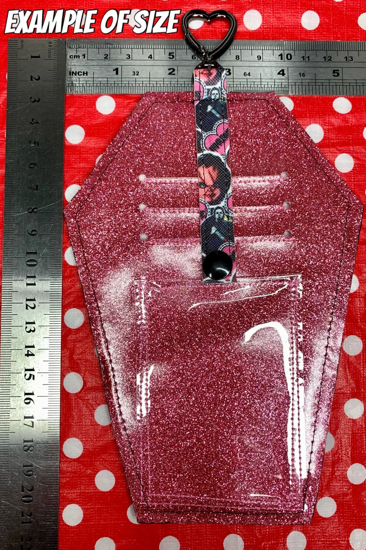 Cute horror fan art coffin card ID purse