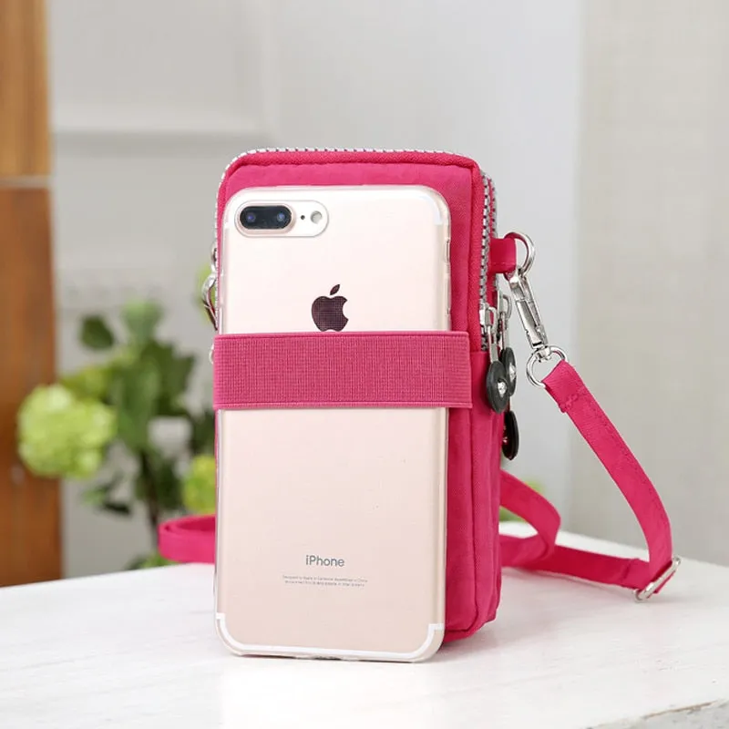 Cute Shoulder Phone Pouch with Lanyard