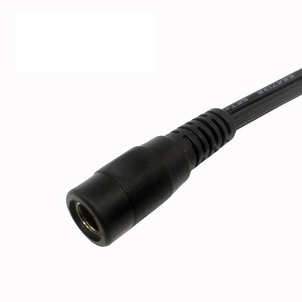 DC5.5x2.1mm Female to Female Power Cable Extension 18AWG Plug Cable Jumper Connector for LED Strip, IP Camera, Power Supply, AC DC Adapter