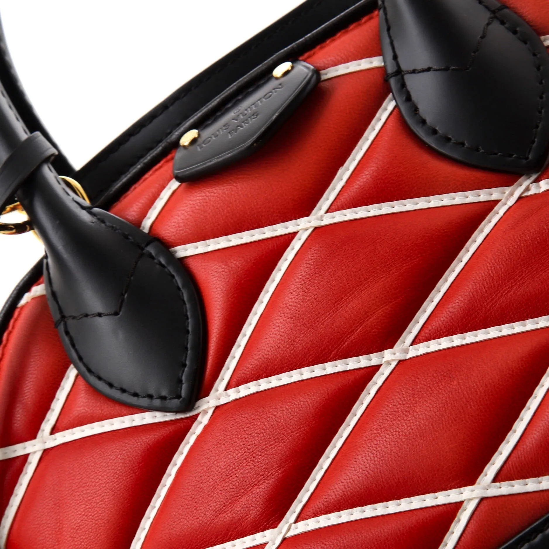 Designer Alma Handbag Malletage Leather BB