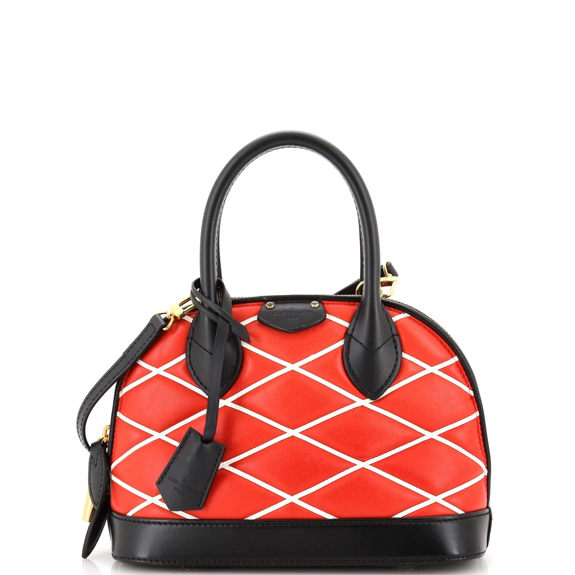 Designer Alma Handbag Malletage Leather BB