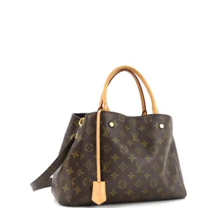 Designer Montaigne Handbag Monogram Canvas MM