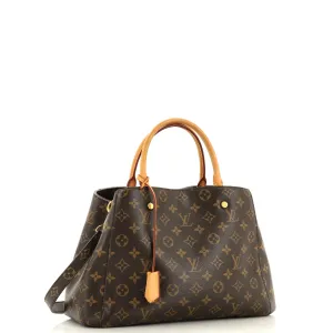 Designer Montaigne Handbag Monogram Canvas MM