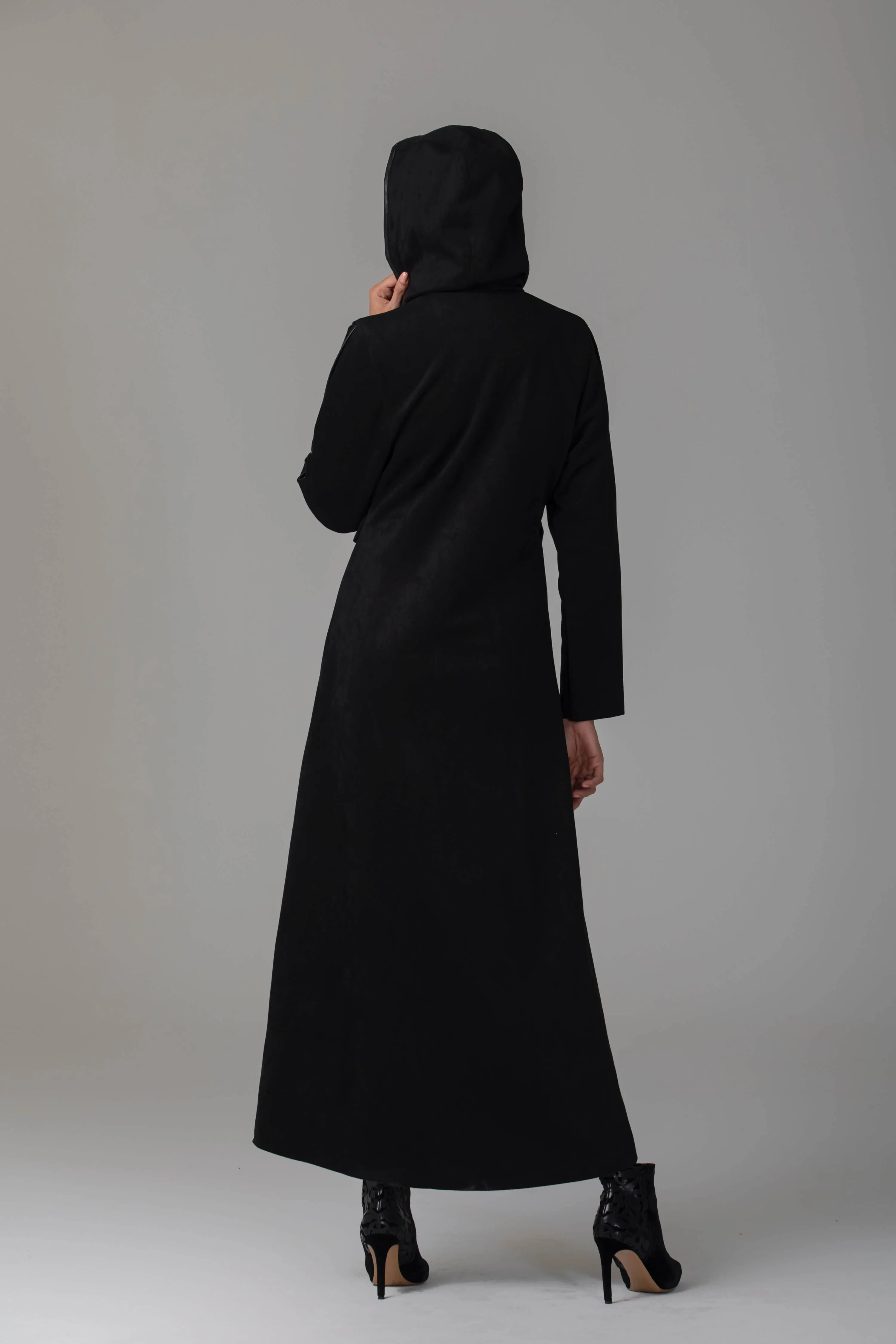 Dina Floral Modest Turkish Jilbab | Black