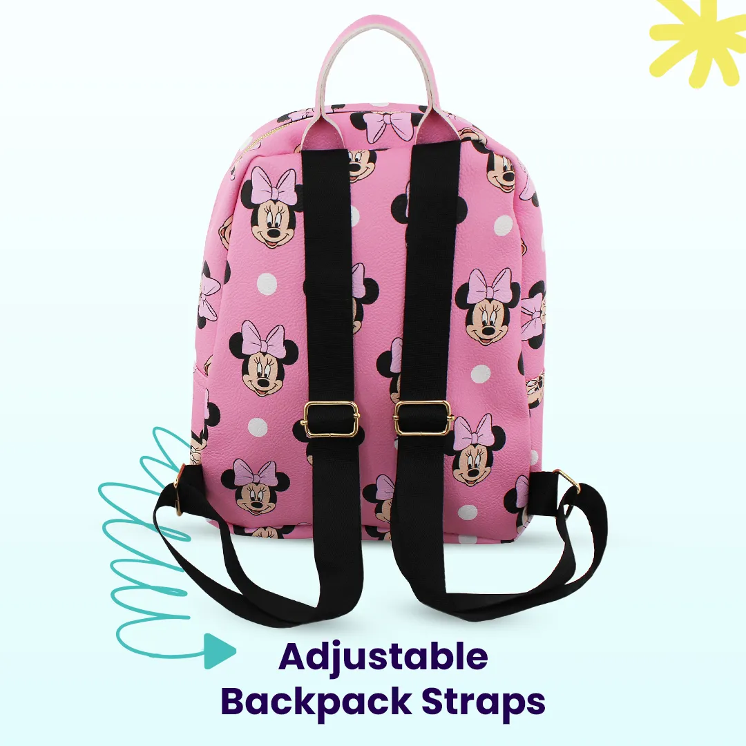 Disney Minnie Mouse with Dots Mini PU Leather Backpack Purse