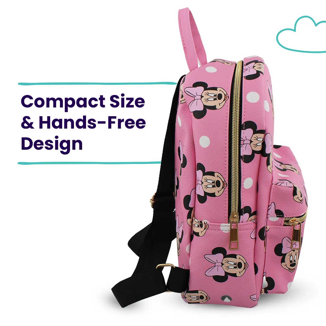 Disney Minnie Mouse with Dots Mini PU Leather Backpack Purse