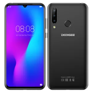 Doogee N20 4G Smartphone 6.3"" Waterdrop Screen Mobile Phone 4GB 64GB Octa Core 16MP Triple Rear Cameras 4350mAh 10w Quick Charge black
