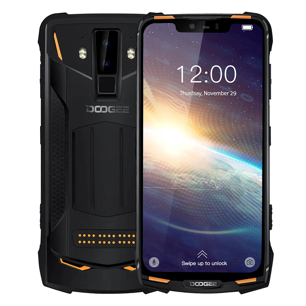 DOOGEE S90 Pro IP68/IP69K Rugged Mobile Phone Android 9.0 Smartphone 6.18'' FHD  Display Helio P70 Octa Core 6GB 128GB 16MP Cam black_European version