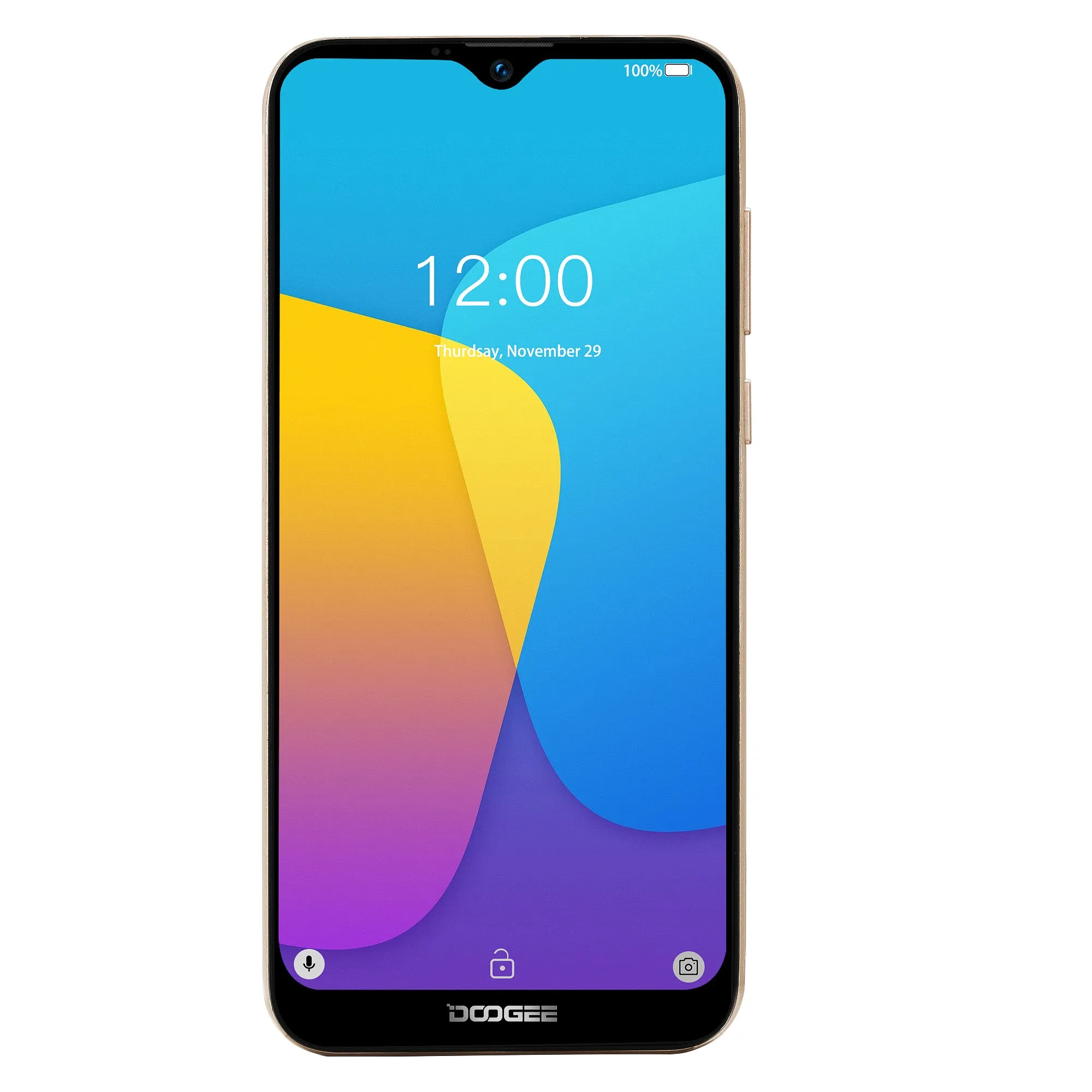 DOOGEE X90 Cellphone 6.1inch 19:9 Waterdrop LTPS Screen Smartphone Quad Core CPU 1GB RAM 16GB ROM 3400mAh Battery Dual SIM Cards 8MP 5MP Camera Android 8.1 OS  Blue_Russian version