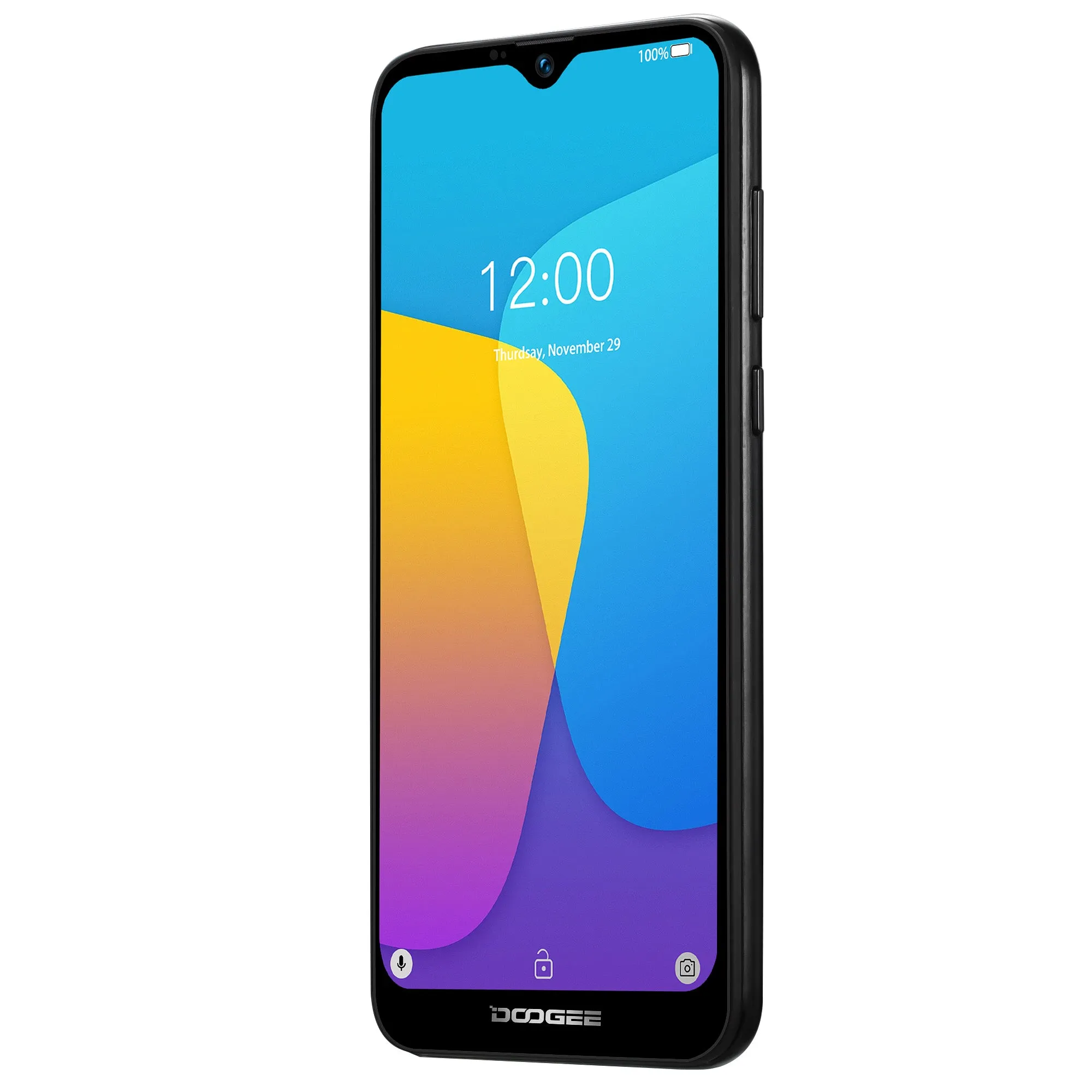DOOGEE X90 Cellphone 6.1inch 19:9 Waterdrop LTPS Screen Smartphone Quad Core CPU 1GB RAM 16GB ROM 3400mAh Battery Dual SIM Cards 8MP 5MP Camera Android 8.1 OS  Blue_Russian version