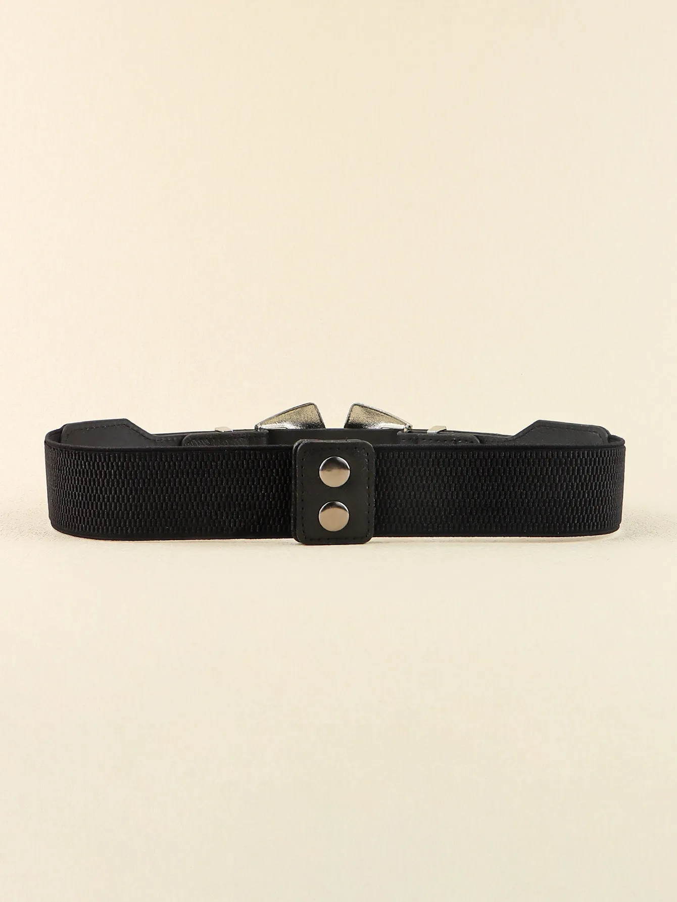 Double Buckle PU Leather Belt