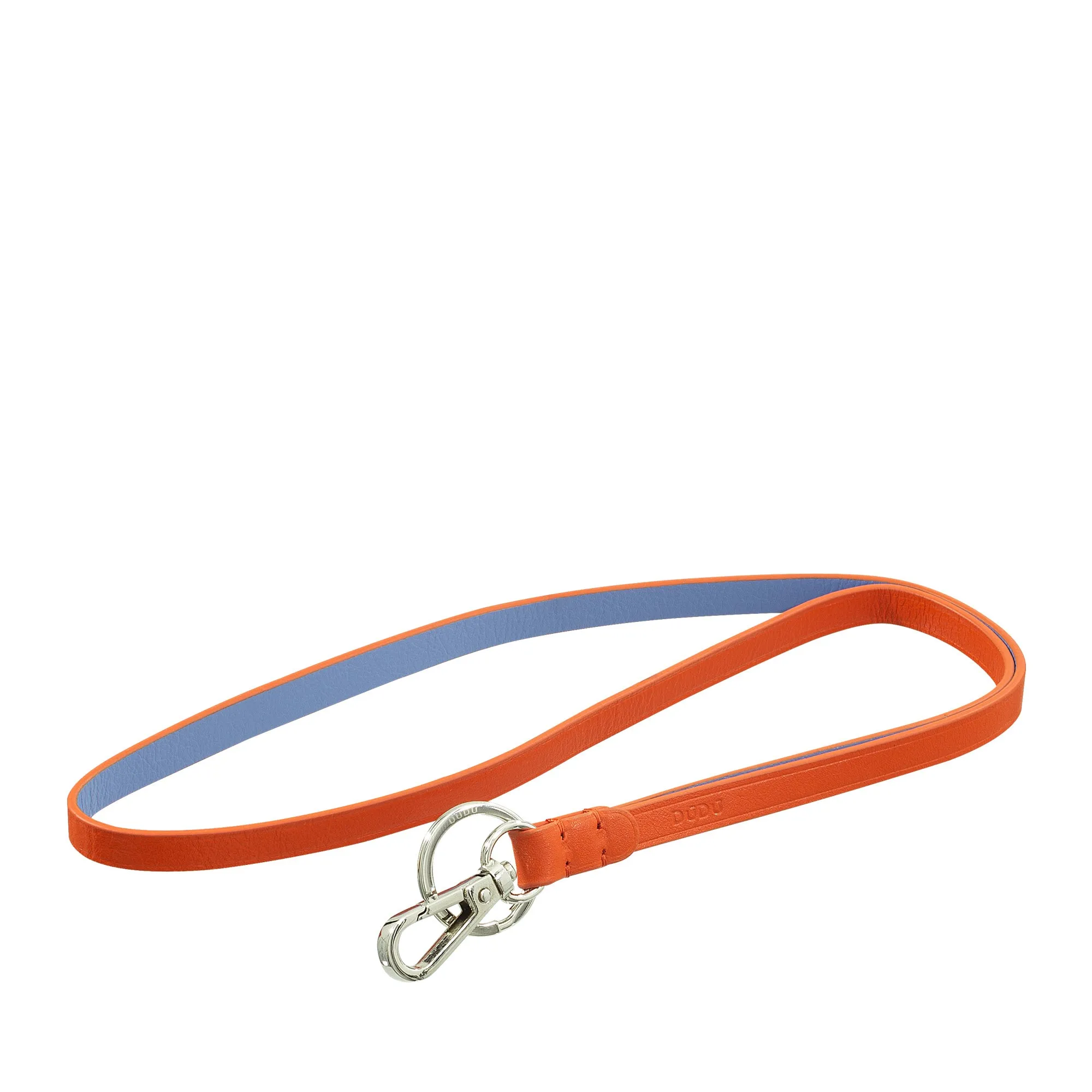 DUDU lace lace with ring and carabin metal in real leather, lace for keys, badge door, car, key rings