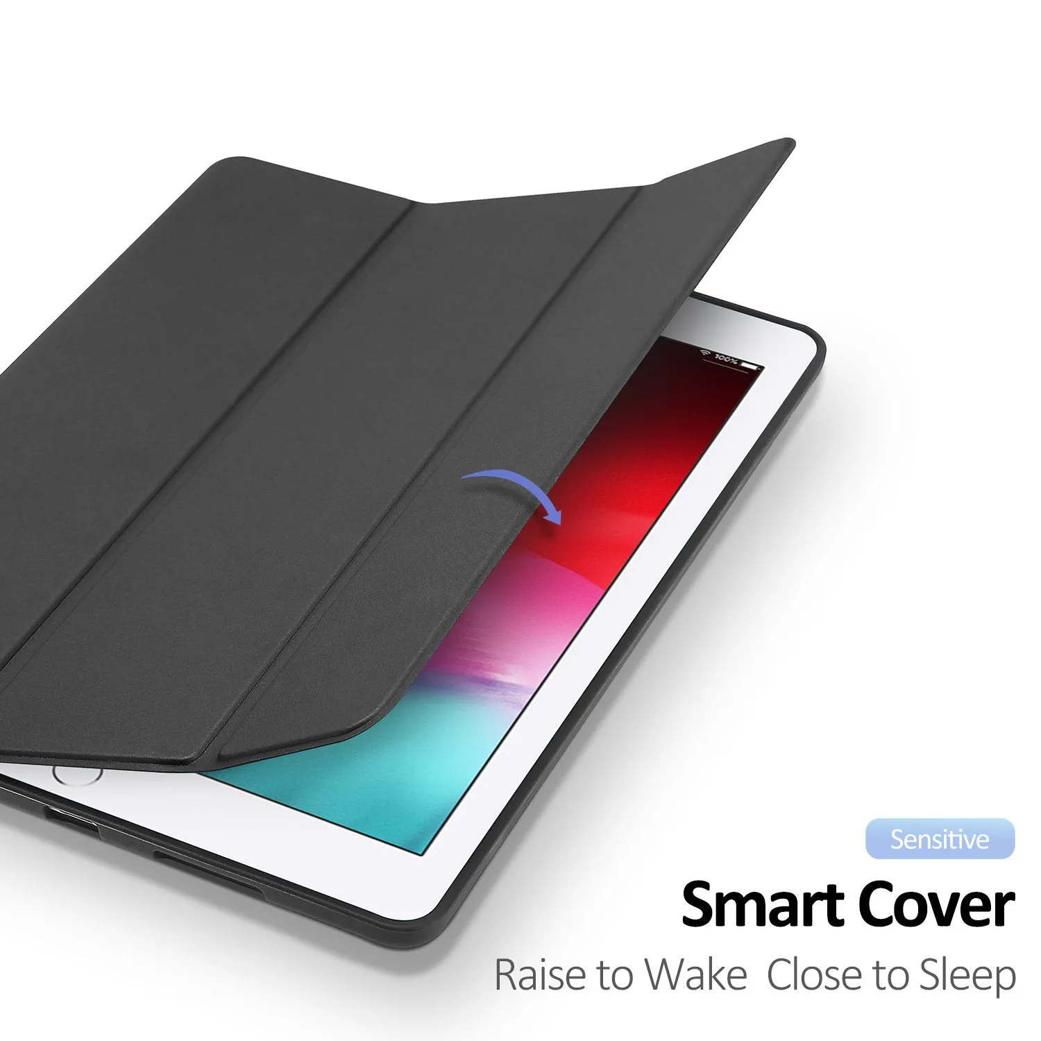 DUX DUCIS For iPad air 3 2019 / ipad pro 10.5 PU Leather TPU Bottom Shell 3 Folding Protective Case with Pen Holder Pink