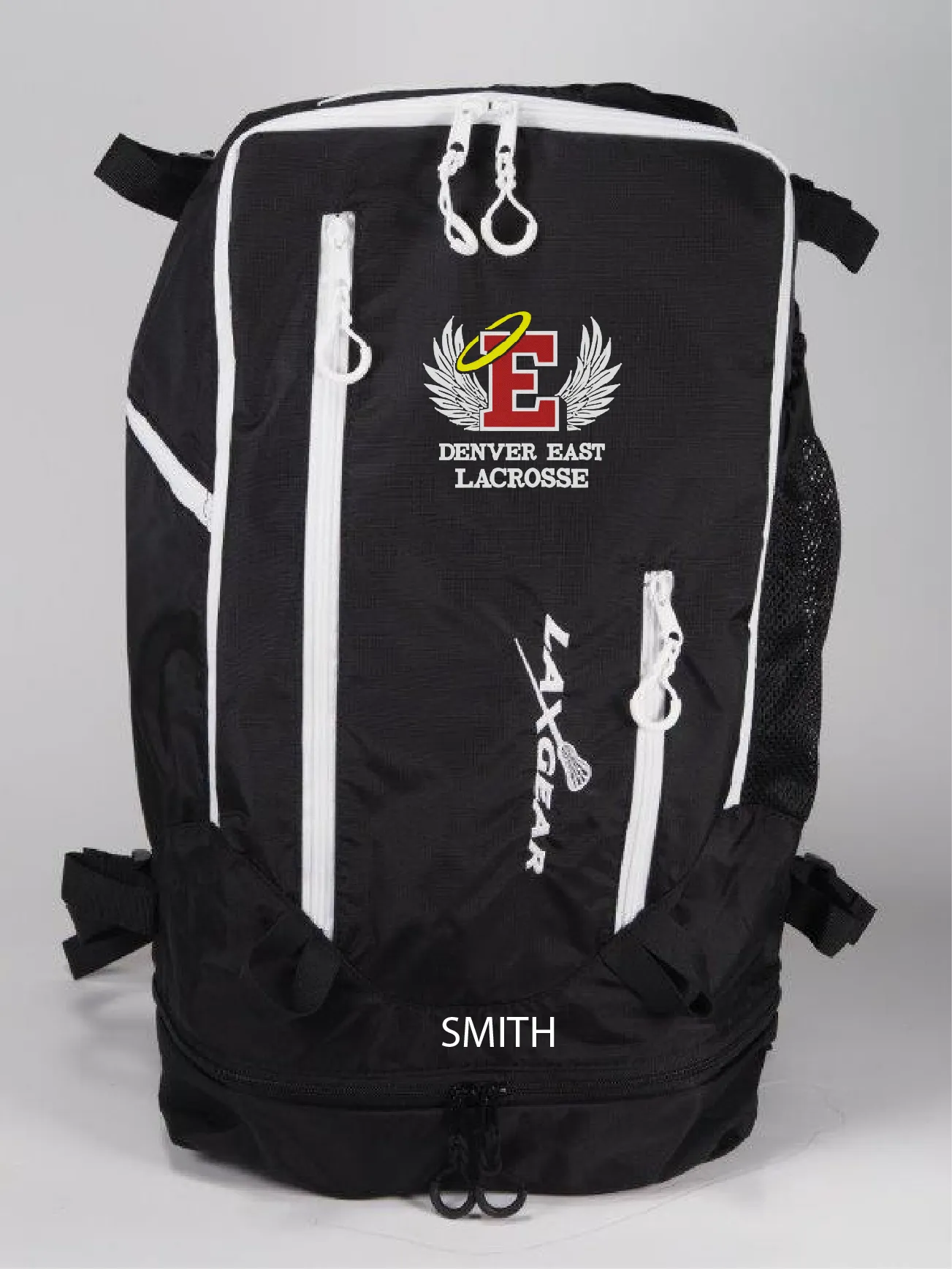 East HS black Laxgear bags
