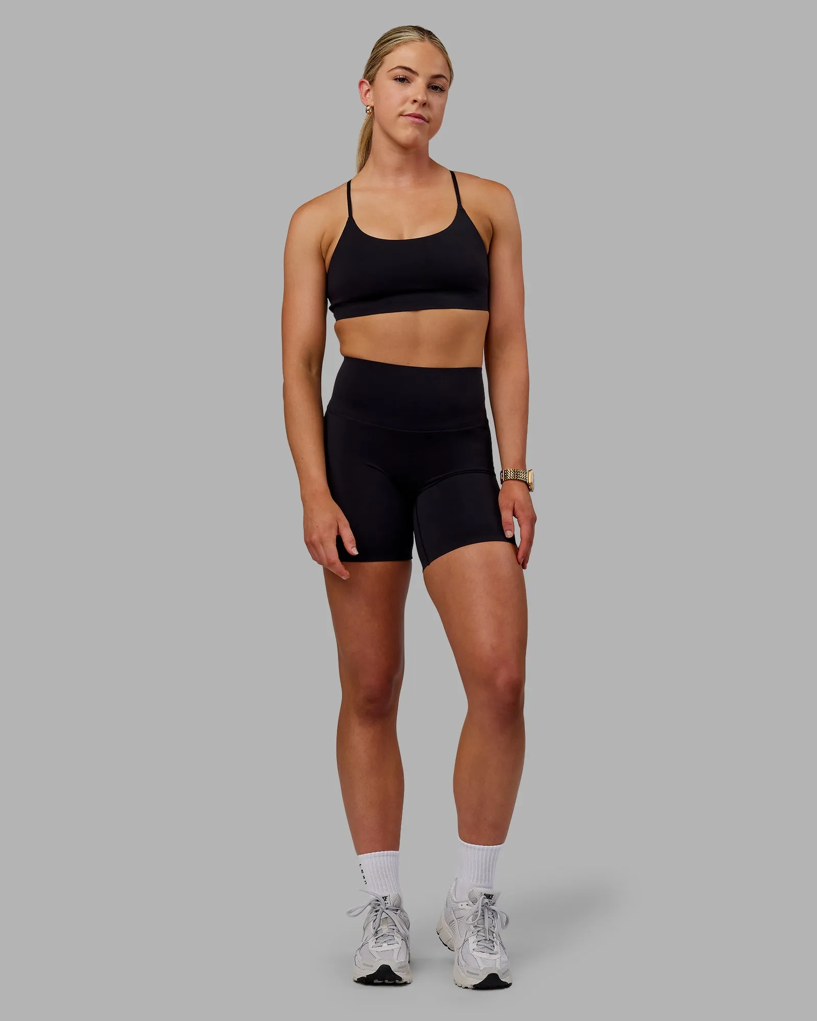 Elixir Bonded Waistband Mid Short Tights - Black