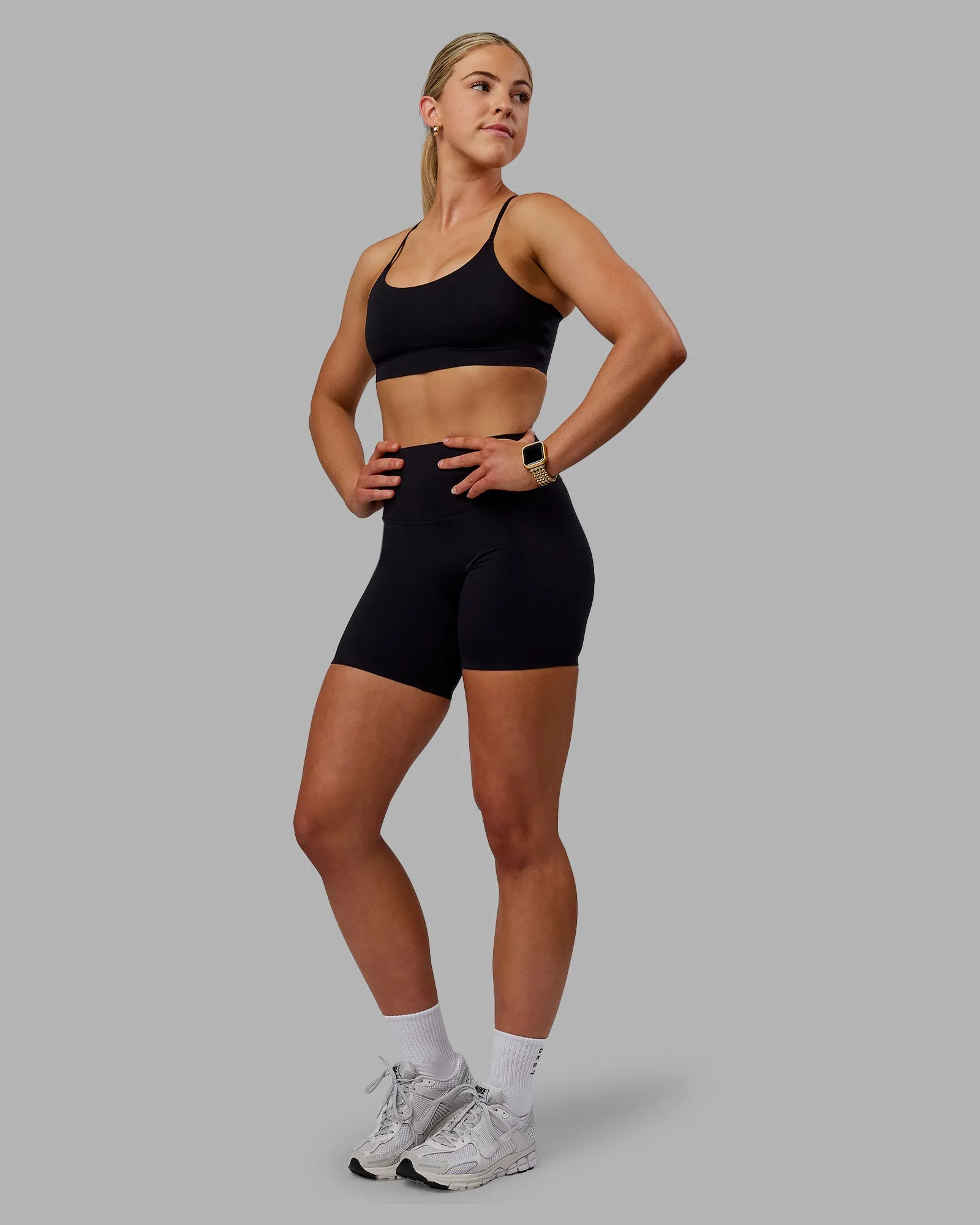 Elixir Bonded Waistband Mid Short Tights - Black