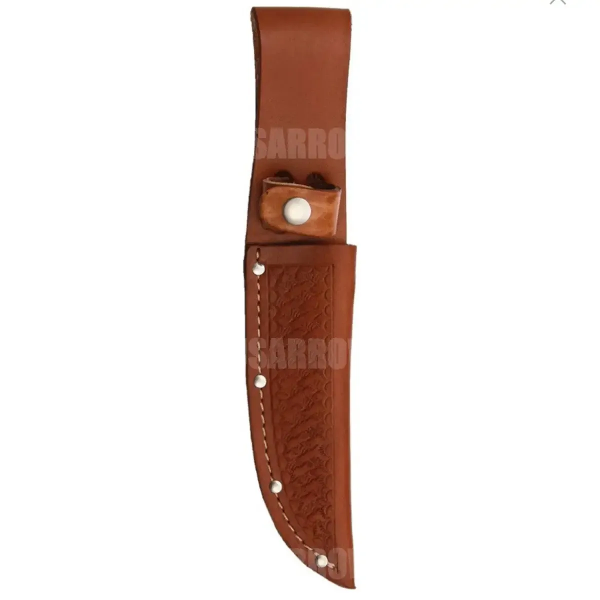 Embosed Leather Fixed Blade Knife Sheath
