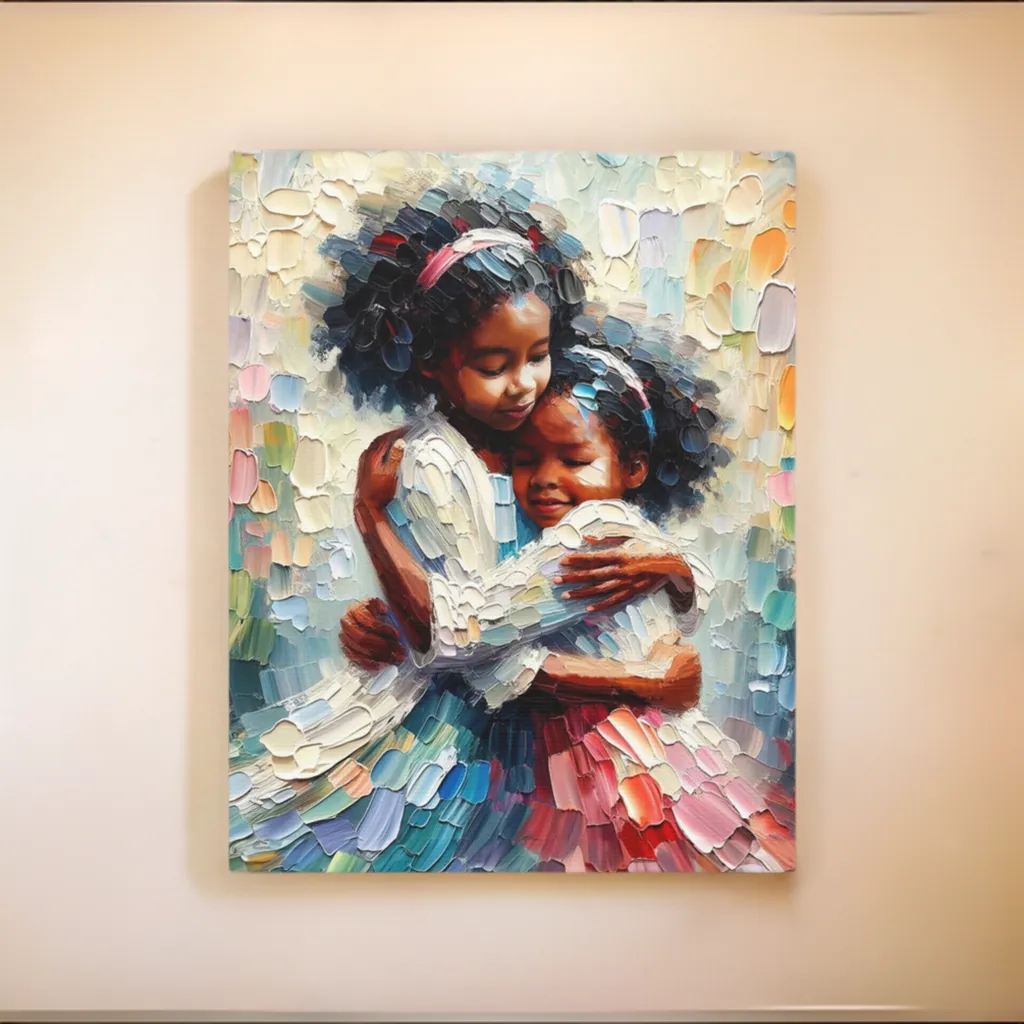 Embrace of Sisterhood | Canvas