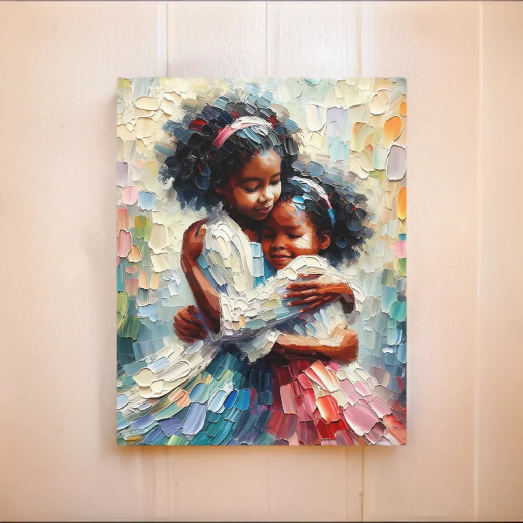 Embrace of Sisterhood | Canvas