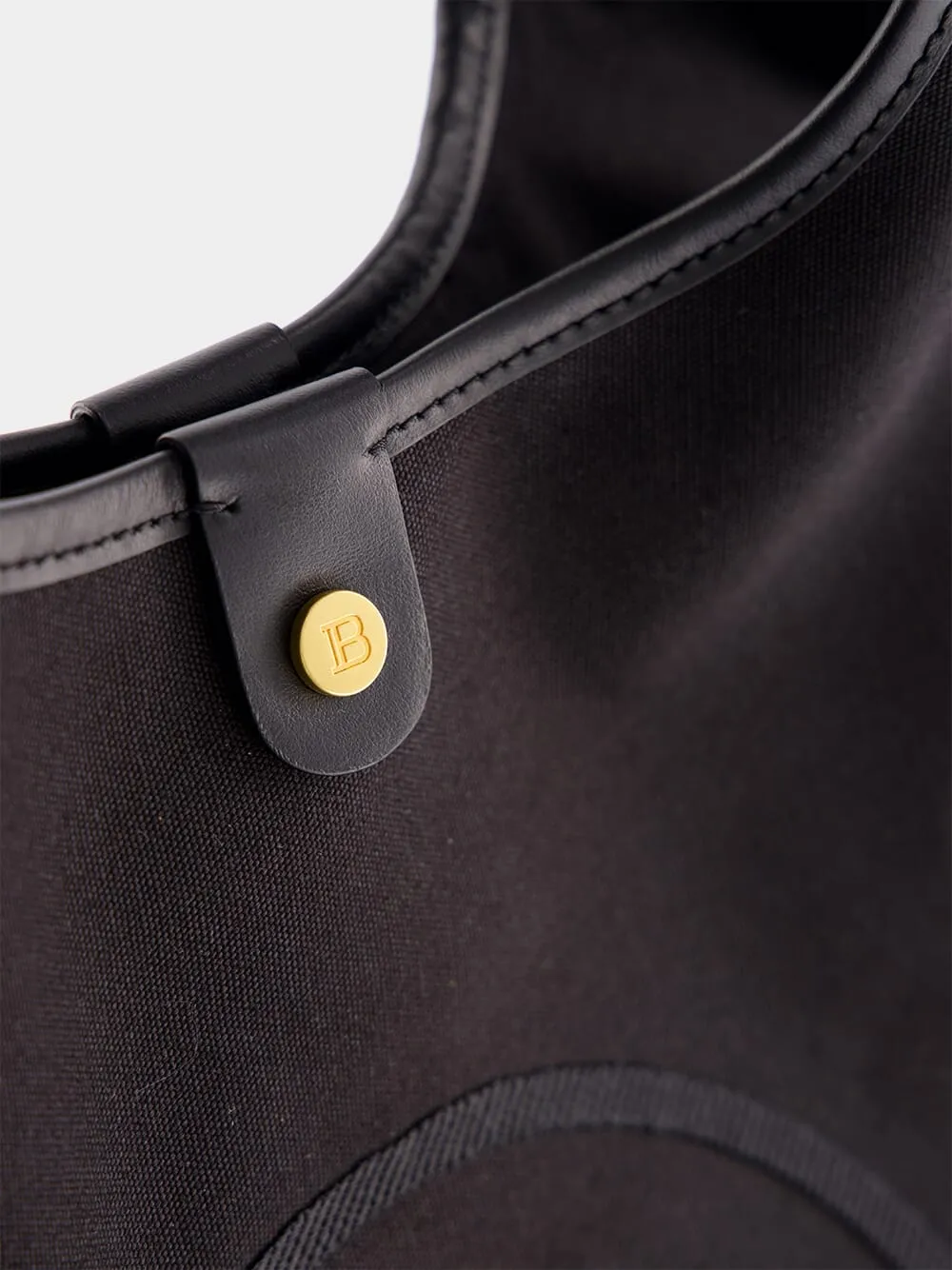 Embroidered Logo Canvas and leather Grocery Bag
