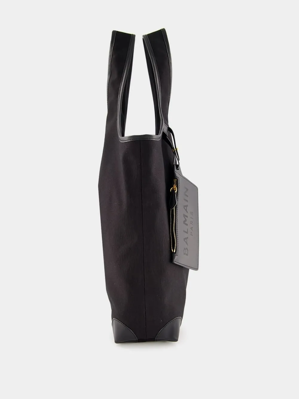 Embroidered Logo Canvas and leather Grocery Bag