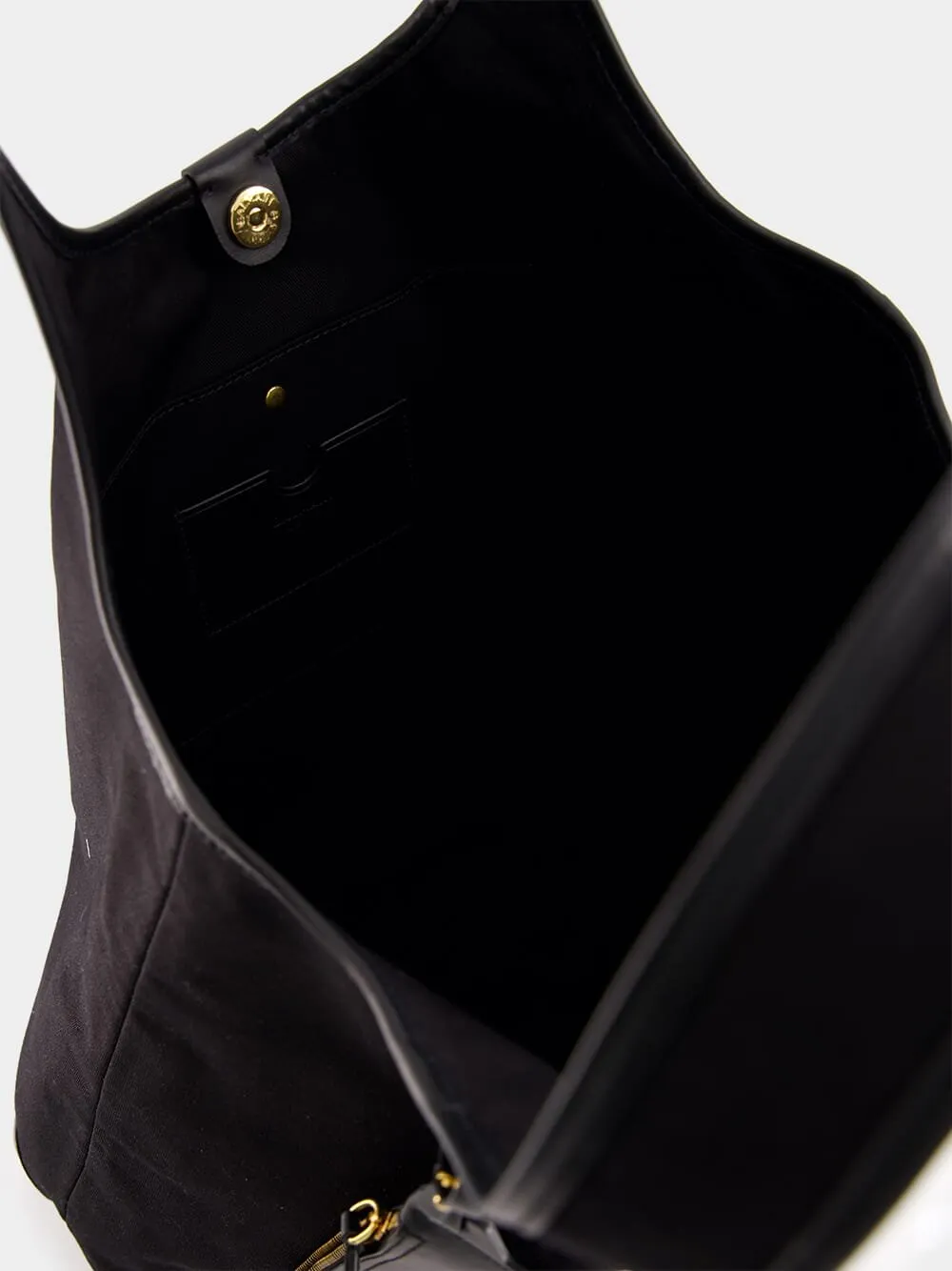 Embroidered Logo Canvas and leather Grocery Bag