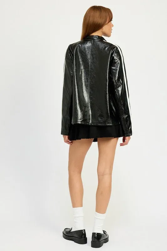 Emory Park OVERSIZED MOTO PU JACKET