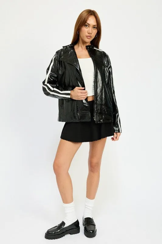 Emory Park OVERSIZED MOTO PU JACKET