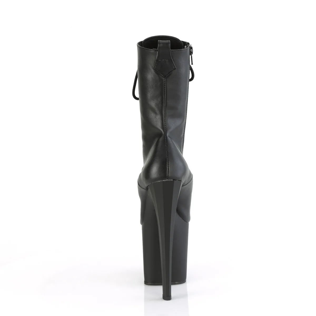 ENCHANT-1040  Black Faux Leather/Black Matte