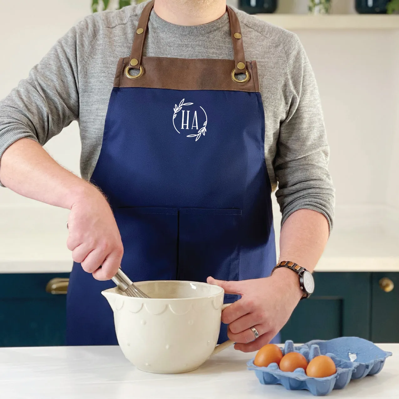Eucalyptus Monogram Personalised Apron
