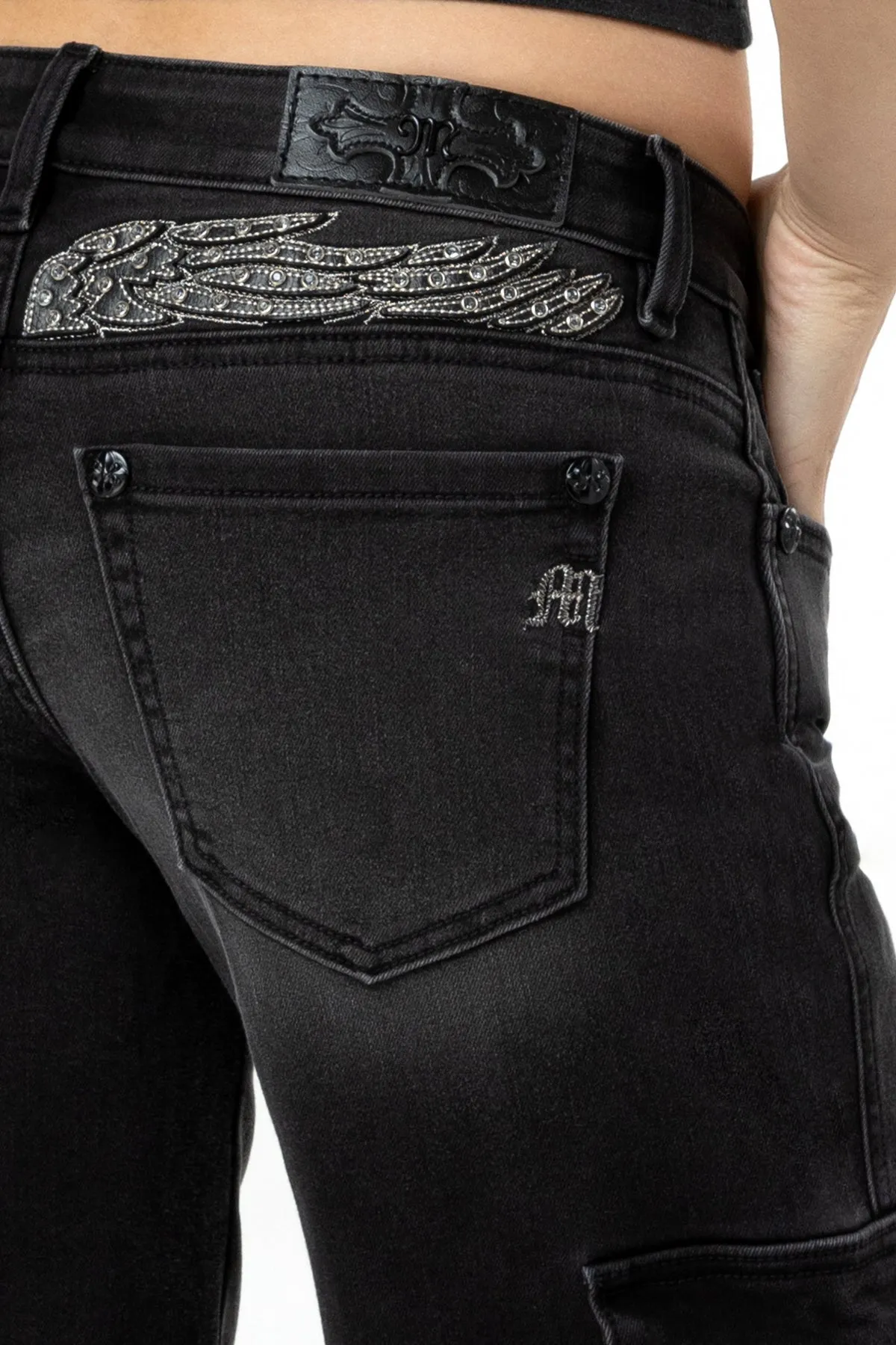 Evelyn Denim Cargo Jeans
