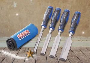 Faithfull Bevel Edge Butt Chisel Set, 4 Piece