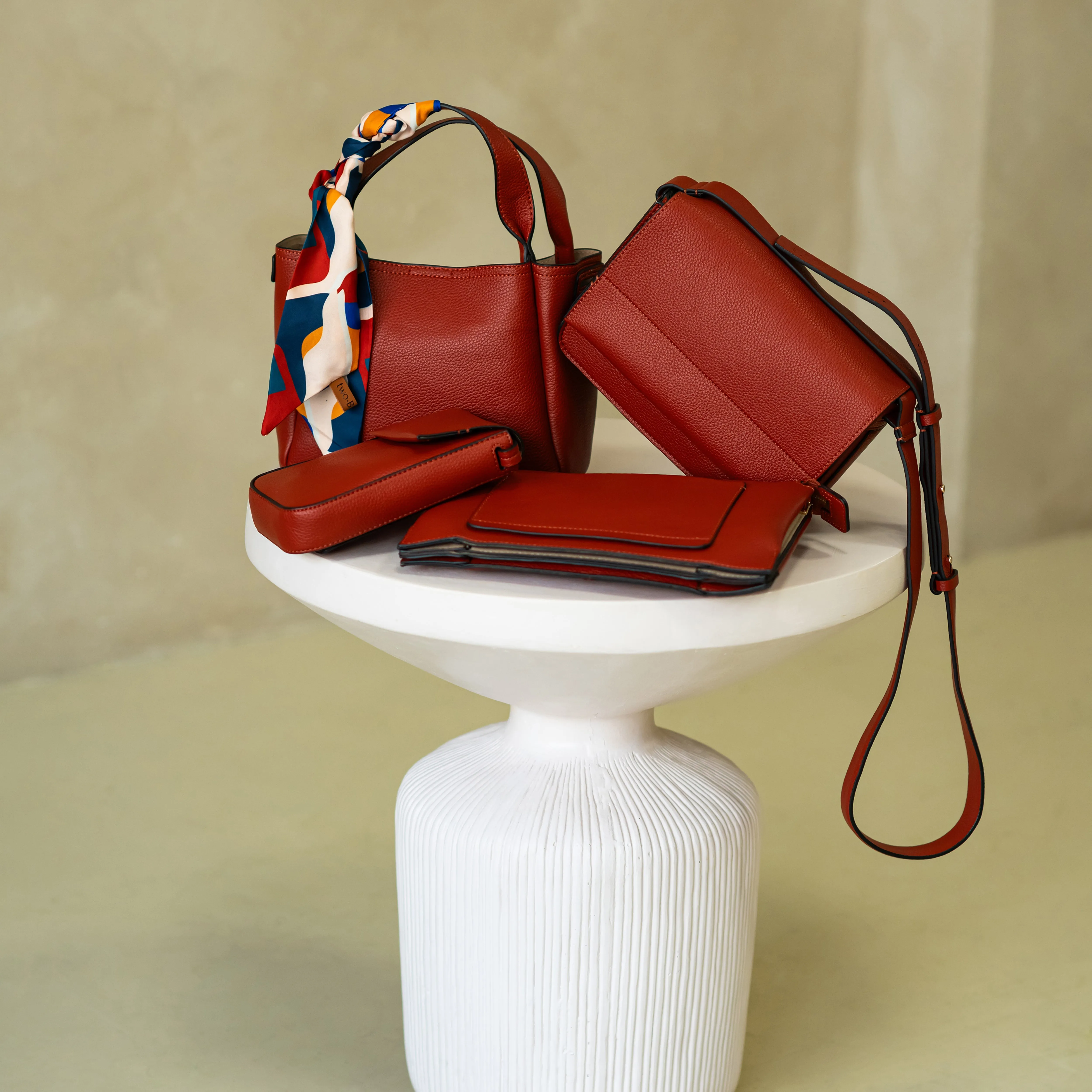 Farah.24 | Flap Crossbody Bag | Terracotta