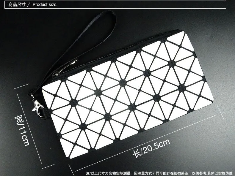 Fashion geometry style PU Leather Handbag Phone casual shopping bag handbag tote purse