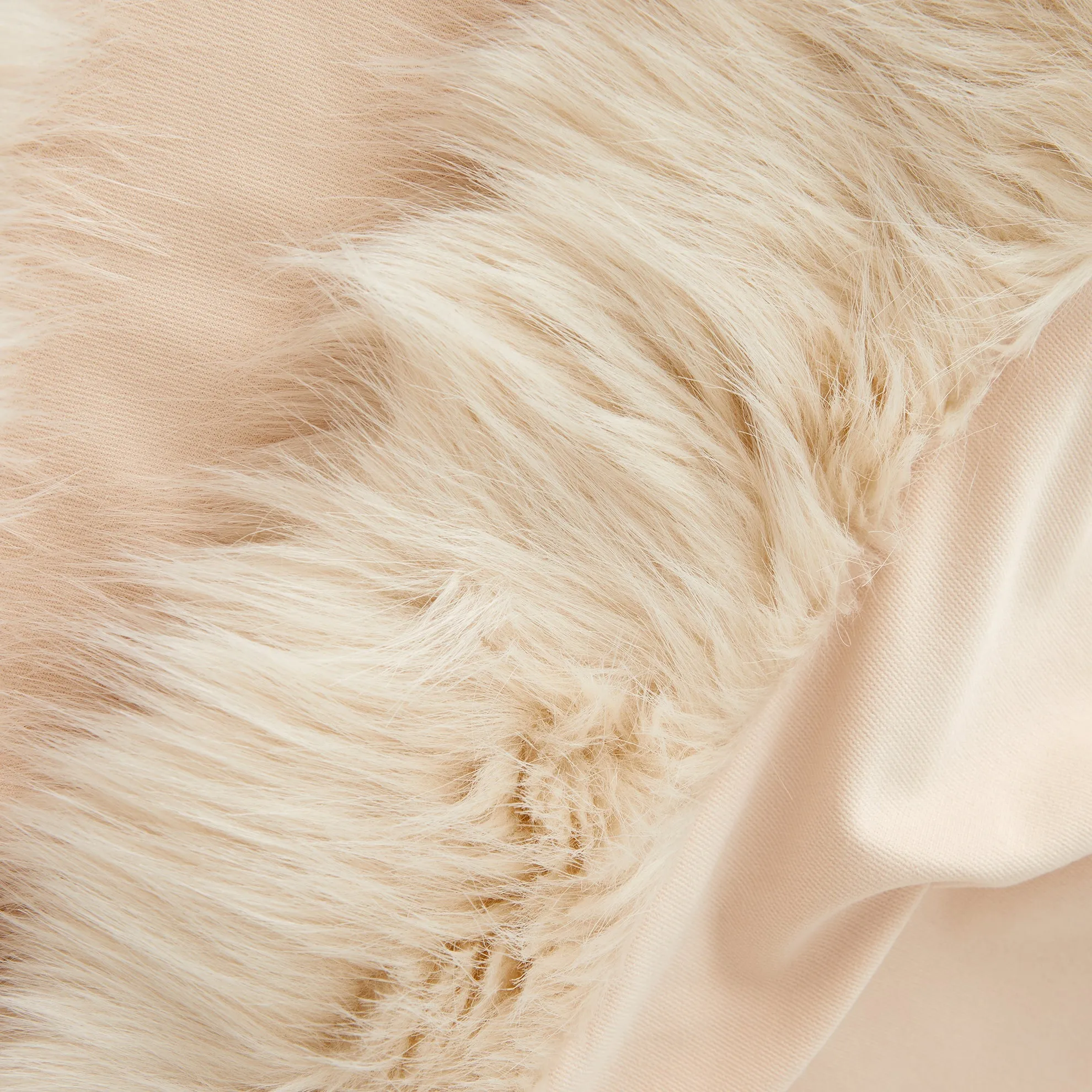 Faux Fur Trimmed Shawl