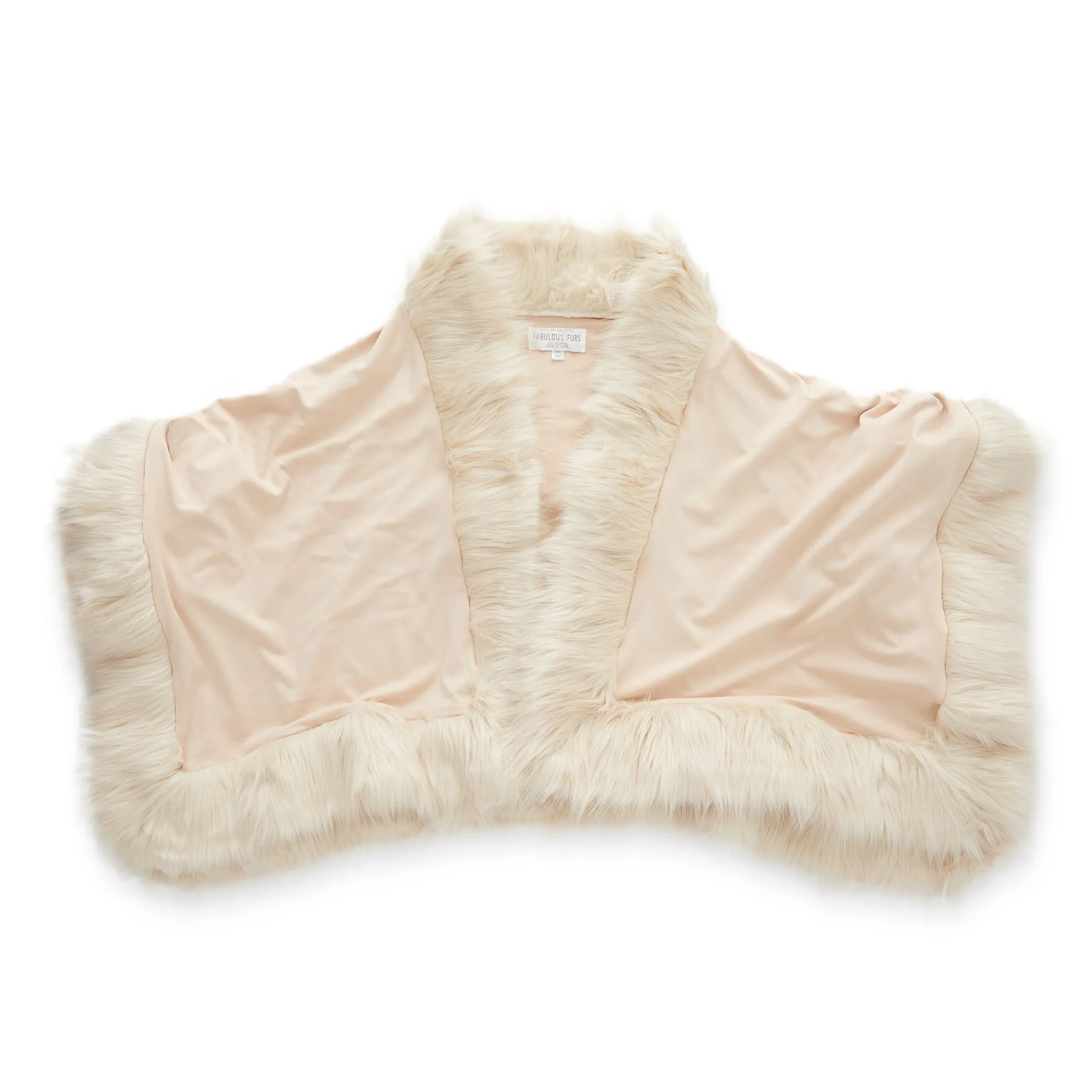 Faux Fur Trimmed Shawl