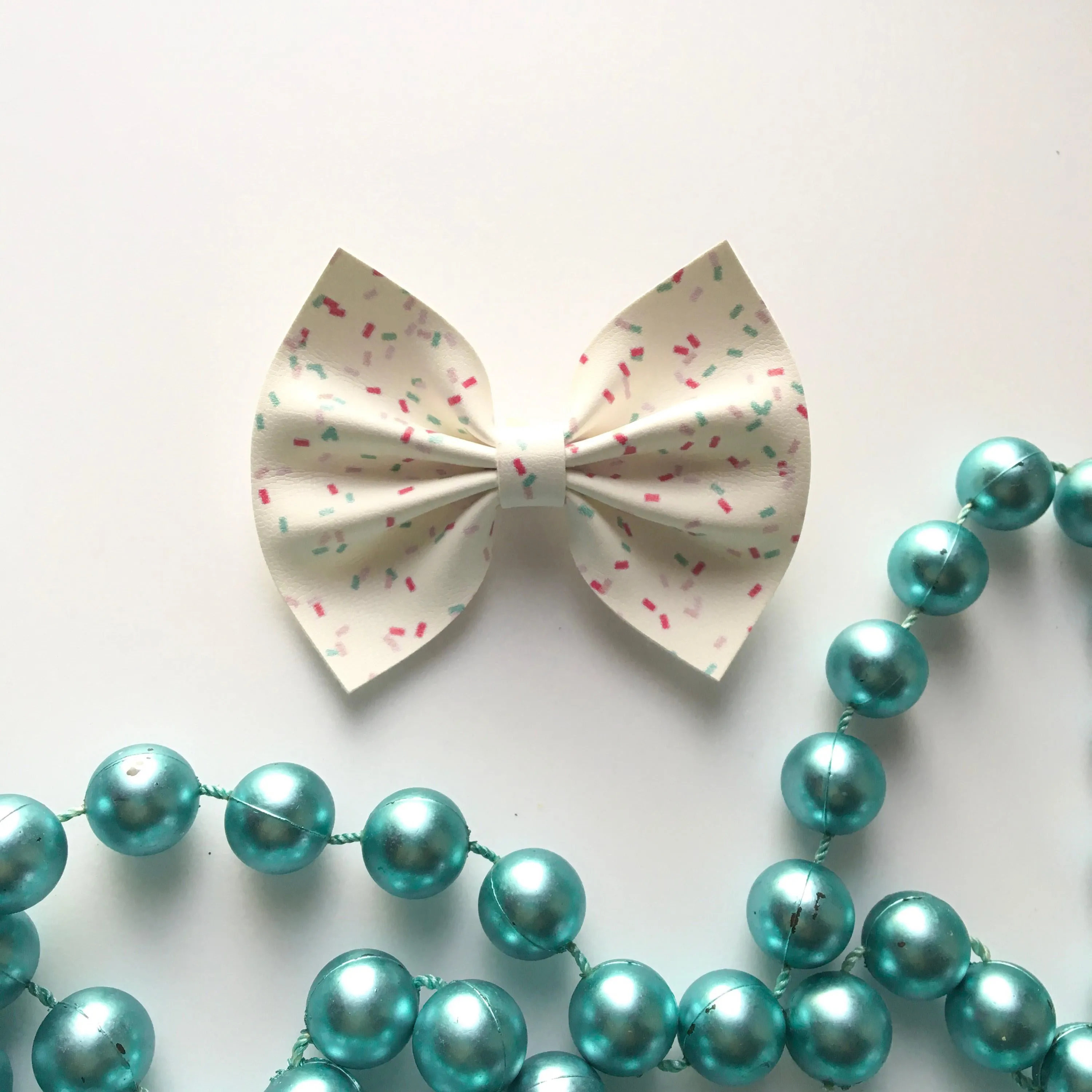 Faux leather bows / mermaid