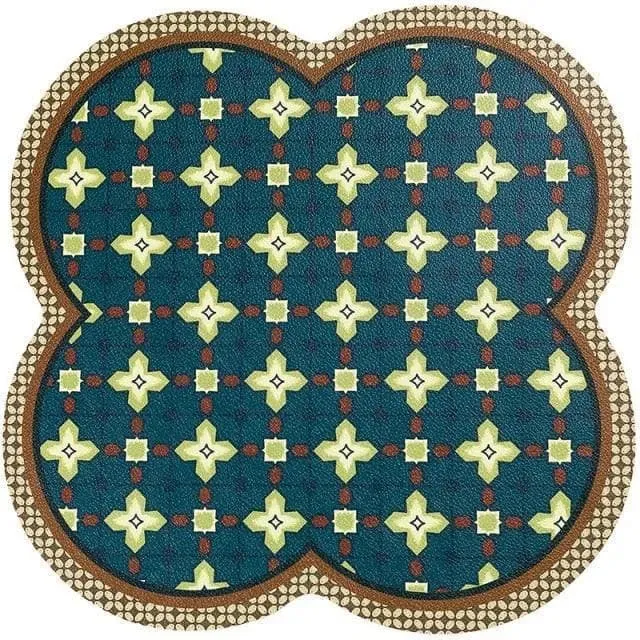 Faux Leather Chrysanthème Placemats - Set of 2