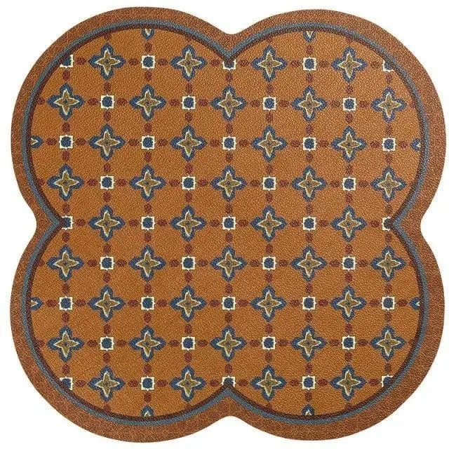 Faux Leather Chrysanthème Placemats - Set of 2