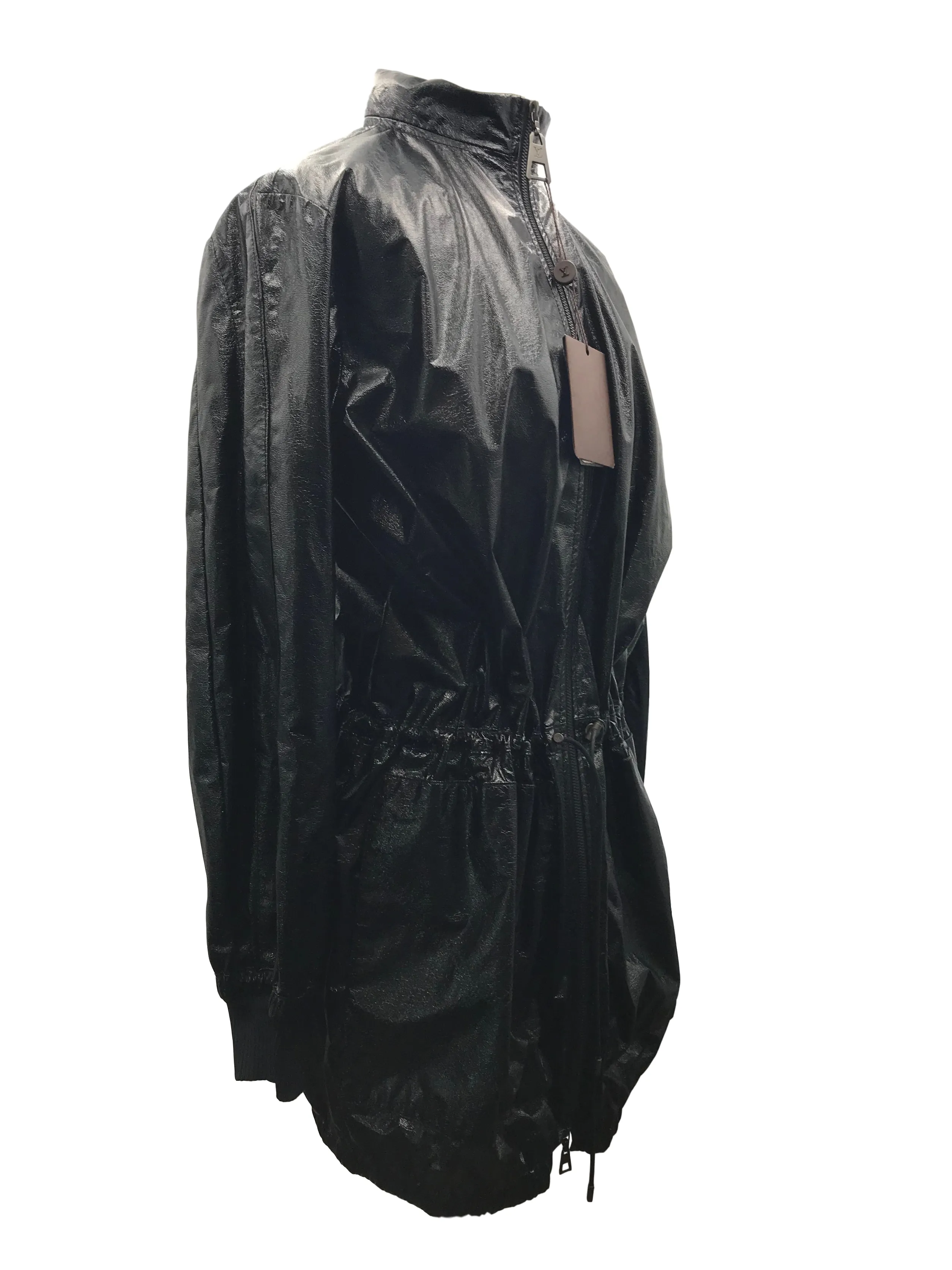 Faux Leather Parka