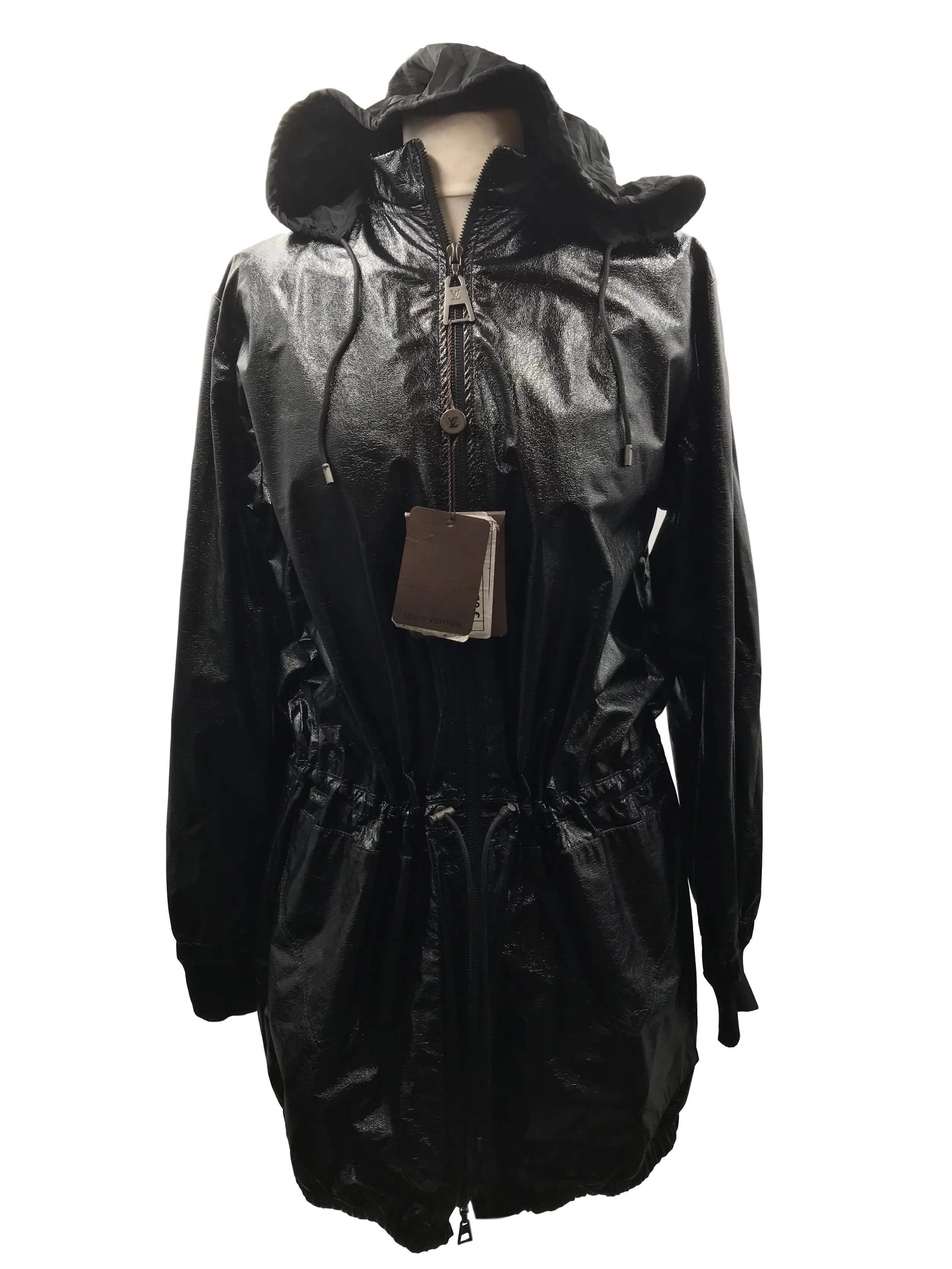 Faux Leather Parka