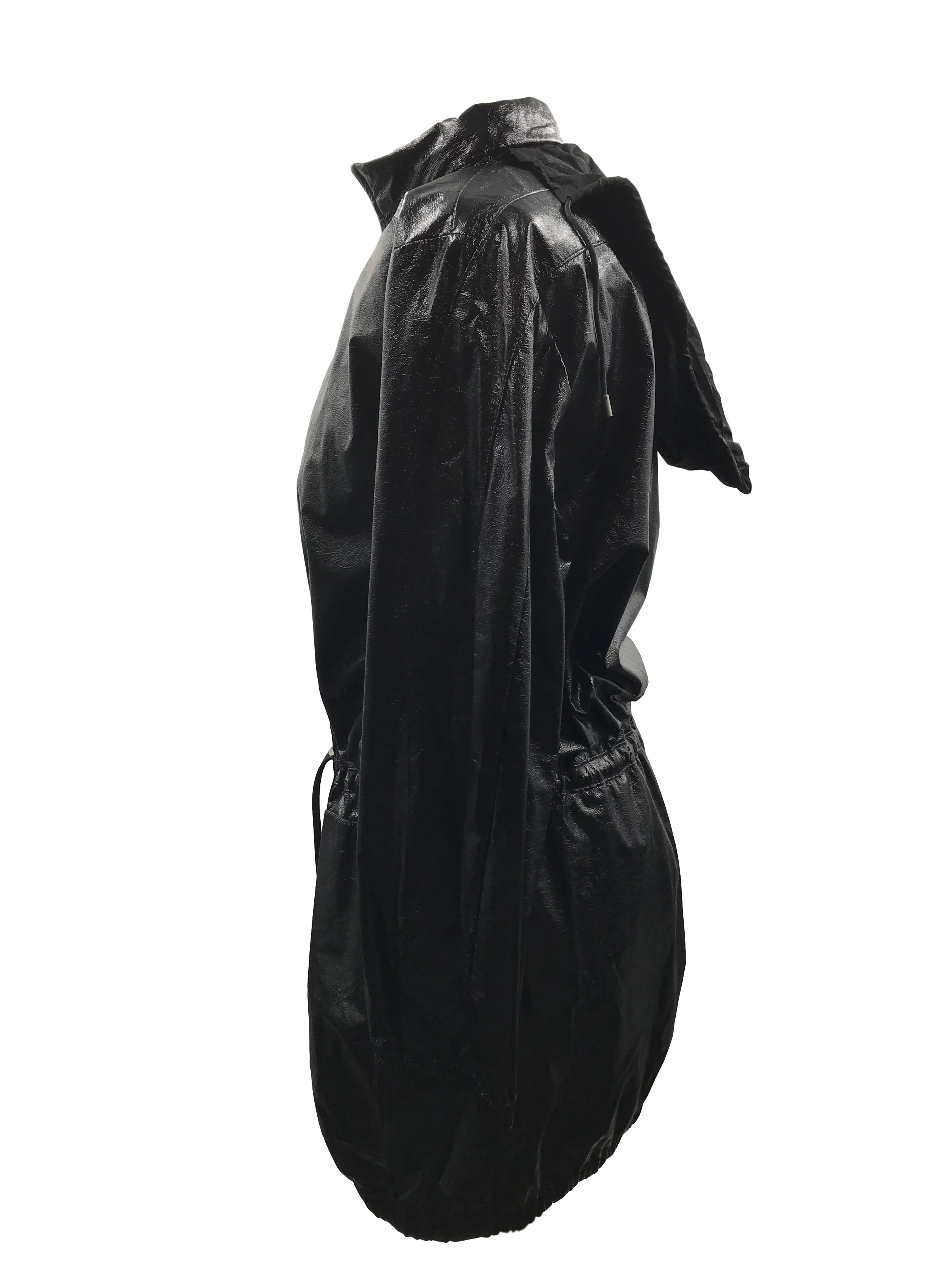 Faux Leather Parka