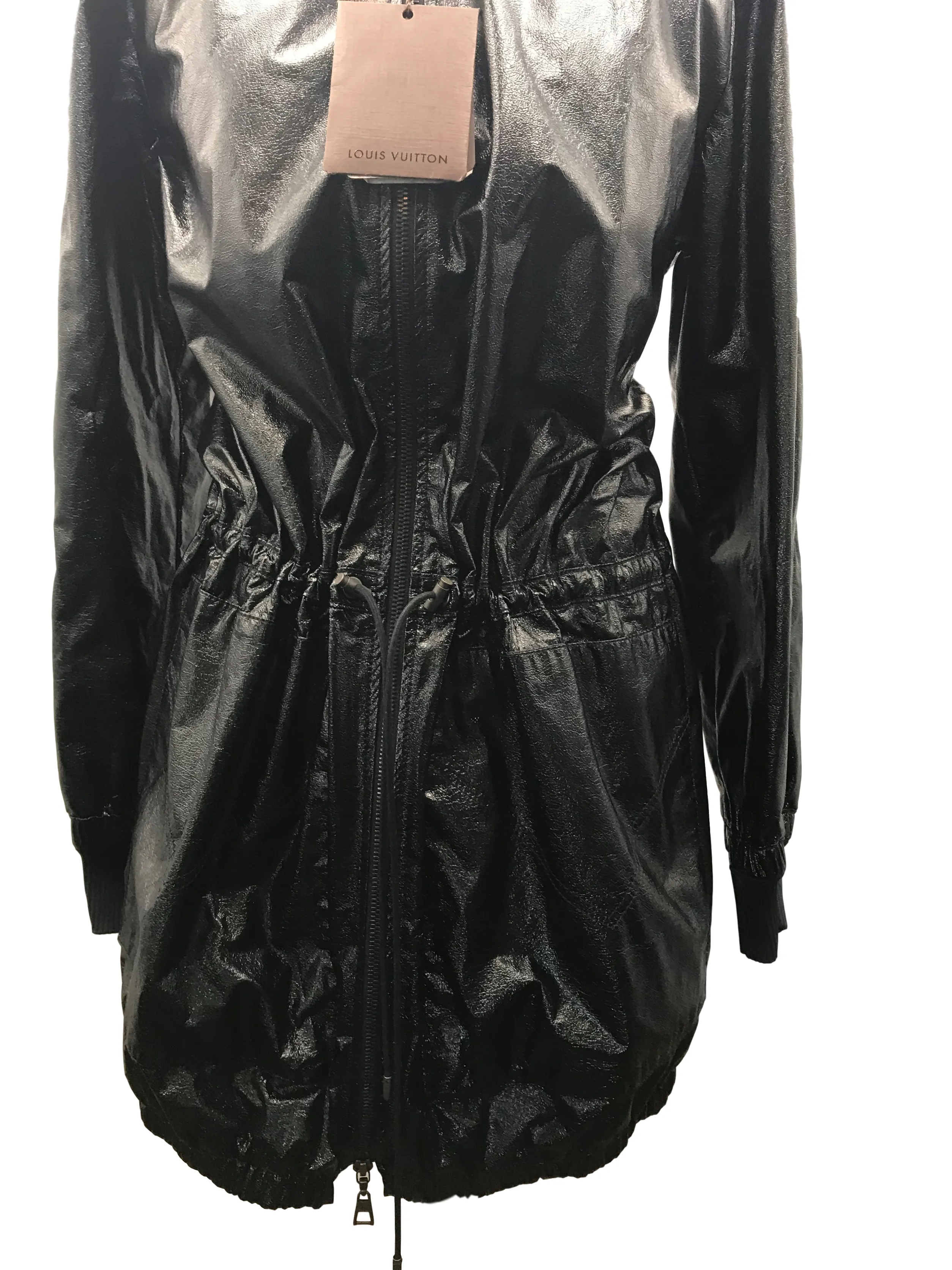 Faux Leather Parka