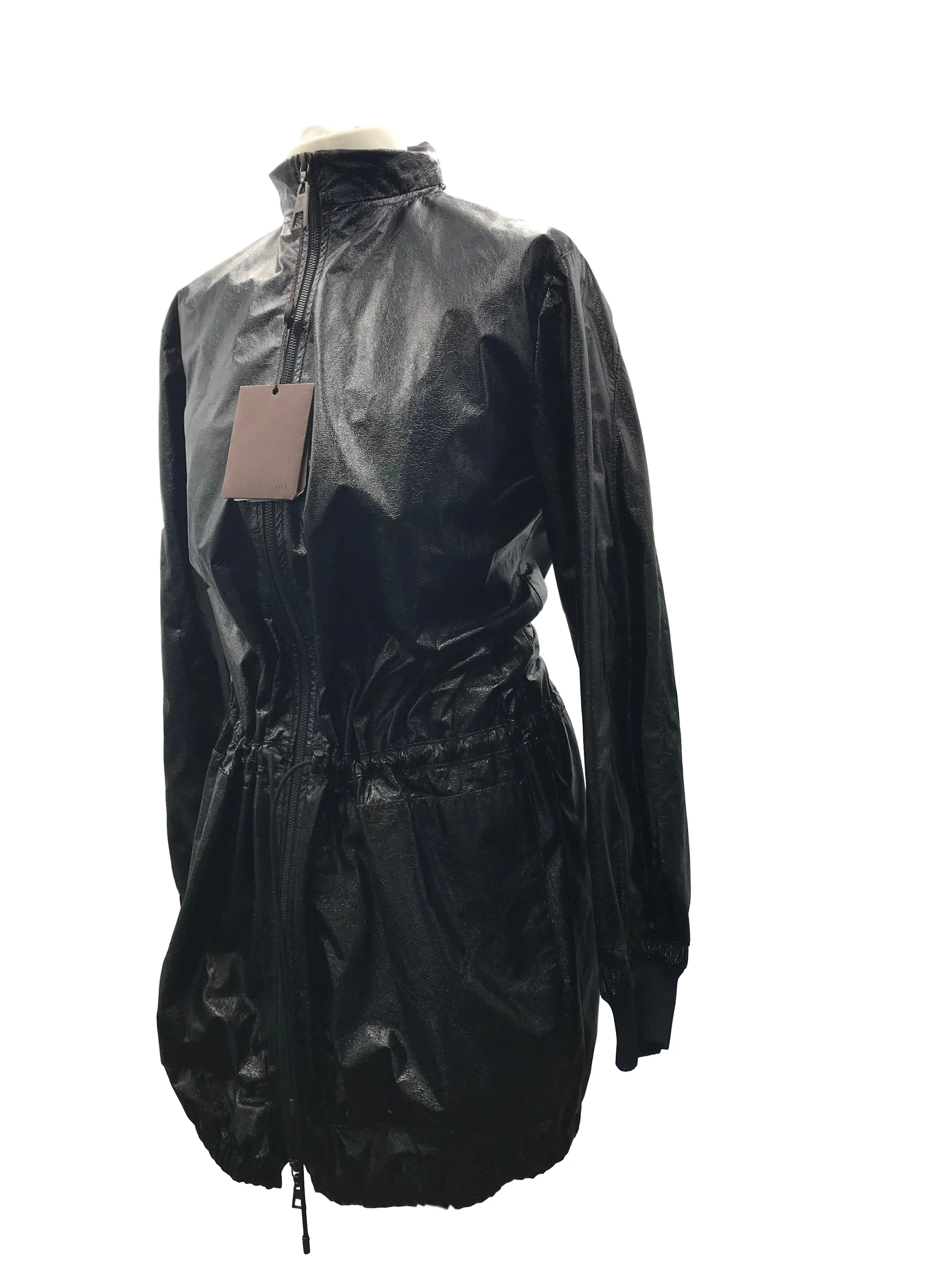 Faux Leather Parka