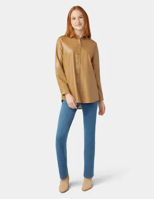 Faux Leather Shirt