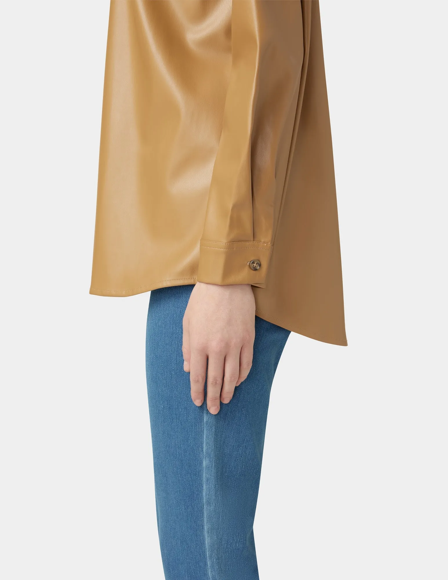 Faux Leather Shirt