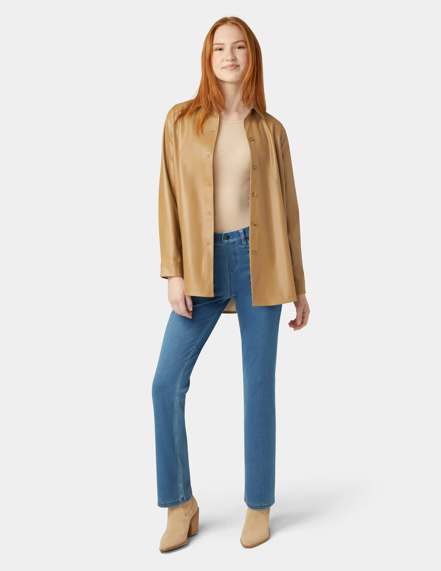 Faux Leather Shirt